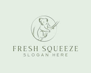 Koala Tree Drawing logo design