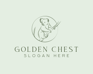 Koala Tree Drawing logo design