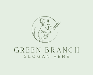 Koala Tree Drawing logo design