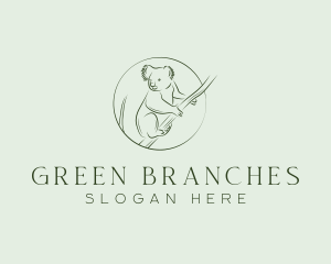 Koala Tree Drawing logo design