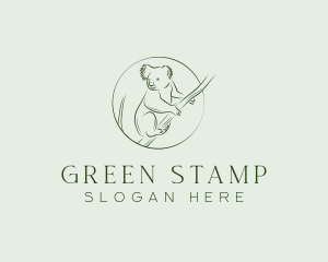 Koala Tree Drawing logo design