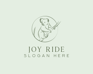 Koala Tree Drawing logo design