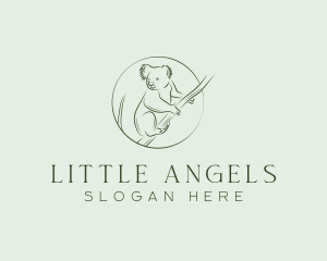 Koala Tree Drawing logo design