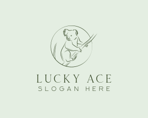 Koala Tree Drawing logo design