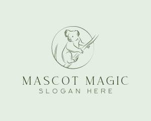 Koala Tree Drawing logo design