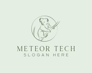 Koala Tree Drawing logo design