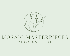 Koala Tree Drawing logo design