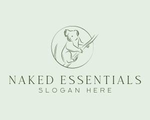 Koala Tree Drawing logo design