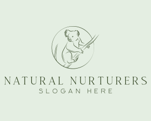 Koala Tree Drawing logo design