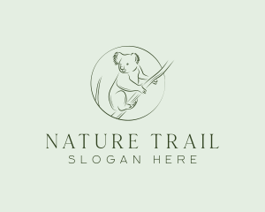 Koala Tree Drawing logo design