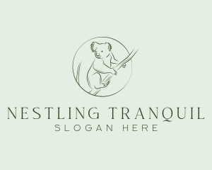 Koala Tree Drawing logo design