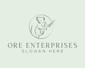 Koala Tree Drawing logo design