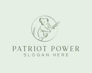 Koala Tree Drawing logo design