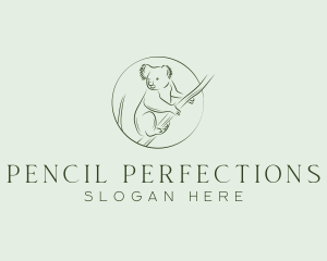 Koala Tree Drawing logo