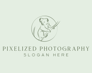 Koala Tree Drawing logo design