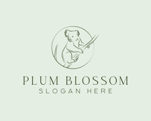 Koala Tree Drawing logo design