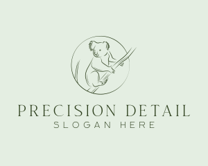 Koala Tree Drawing logo design