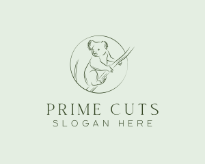 Koala Tree Drawing logo design