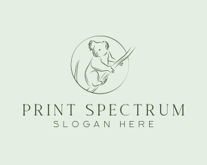 Koala Tree Drawing logo design