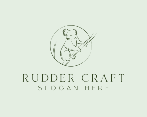 Koala Tree Drawing logo design