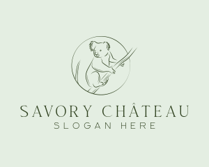 Koala Tree Drawing logo design