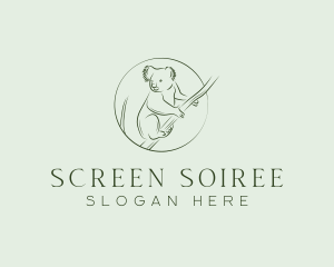 Koala Tree Drawing logo design