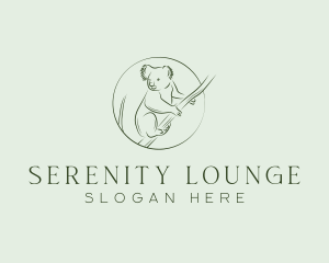 Koala Tree Drawing logo design