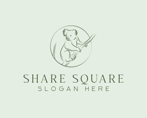 Koala Tree Drawing logo design