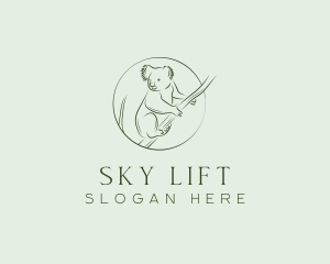 Koala Tree Drawing logo design