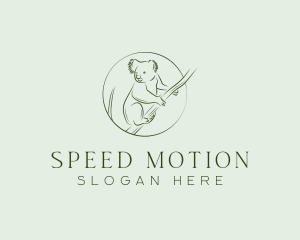 Koala Tree Drawing logo design