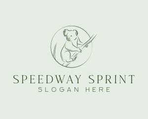 Koala Tree Drawing logo design