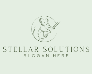 Koala Tree Drawing logo design