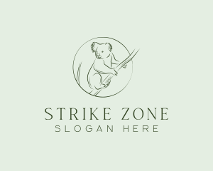 Koala Tree Drawing logo design