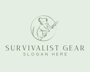 Koala Tree Drawing logo design