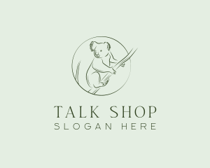 Koala Tree Drawing logo design