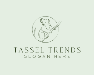 Koala Tree Drawing logo design