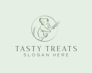 Koala Tree Drawing logo design