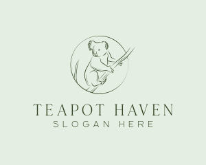 Koala Tree Drawing logo design