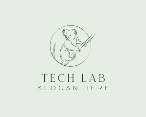 Koala Tree Drawing logo design