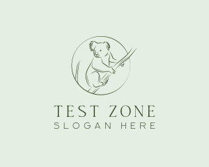 Koala Tree Drawing logo design