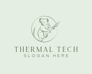 Koala Tree Drawing logo design