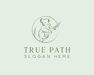 Koala Tree Drawing logo design