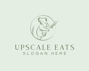 Koala Tree Drawing logo design