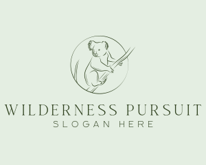 Koala Tree Drawing logo design