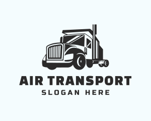 Trailer Truck Logistics logo design