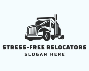 Trailer Truck Logistics logo design