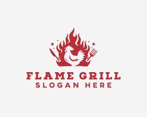 Chicken Barbecue Grill logo design