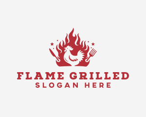 Chicken Barbecue Grill logo design