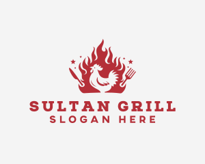 Chicken Barbecue Grill logo design