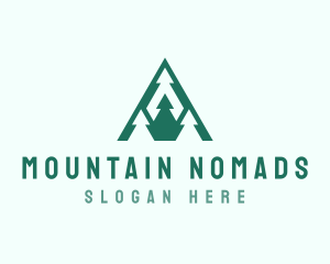 Mountain Peak Forest  logo design